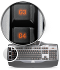 Six programmable G-keys

