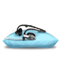 Adjustable ear pieces behind-the-head design