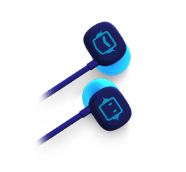 Ultimate Ears 100 Noise-Isolating Earphones Blue Robots Glamour Image MD