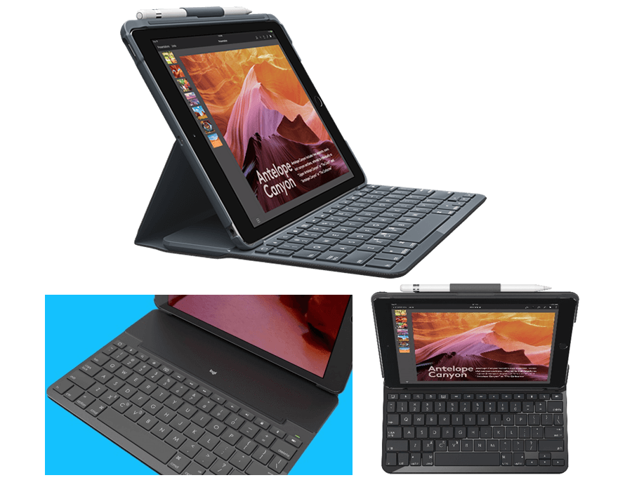 Ipadをノートpcのように扱うことができるキーボード一体型カバー Slim Folio Ik1053 第6世代ipadに対応