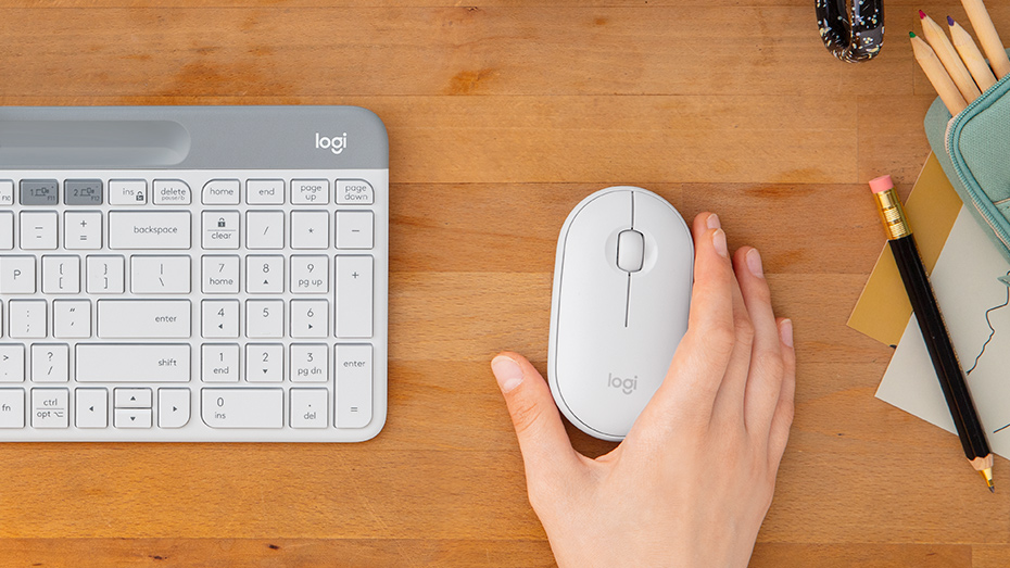 Pebble M350 Wireless Mouse - Half White