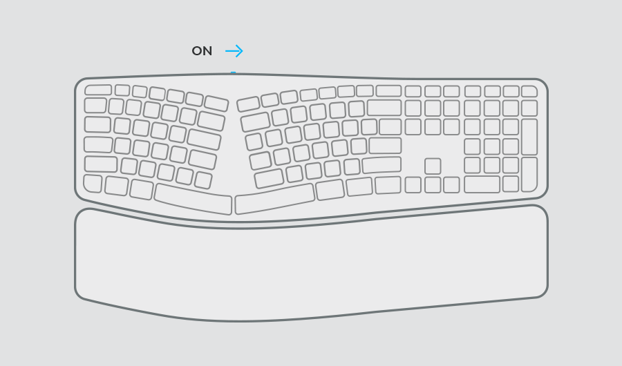 キーボードがオンであることを確認します