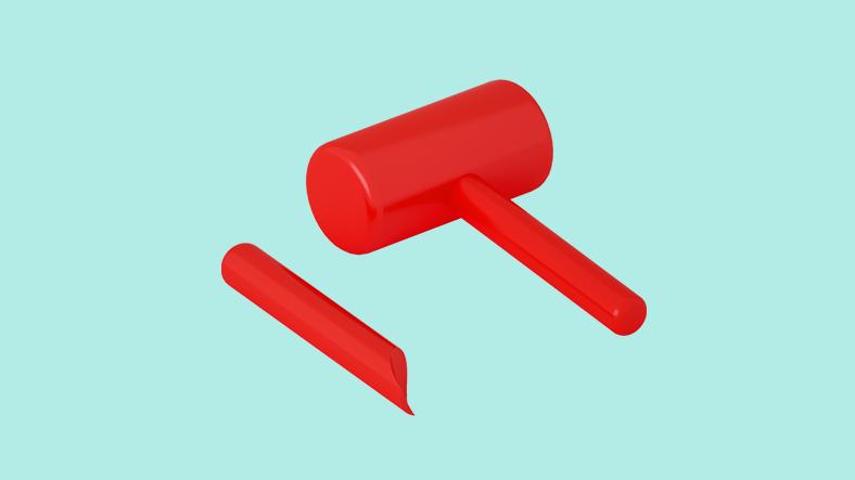 Illustration of broken hammer